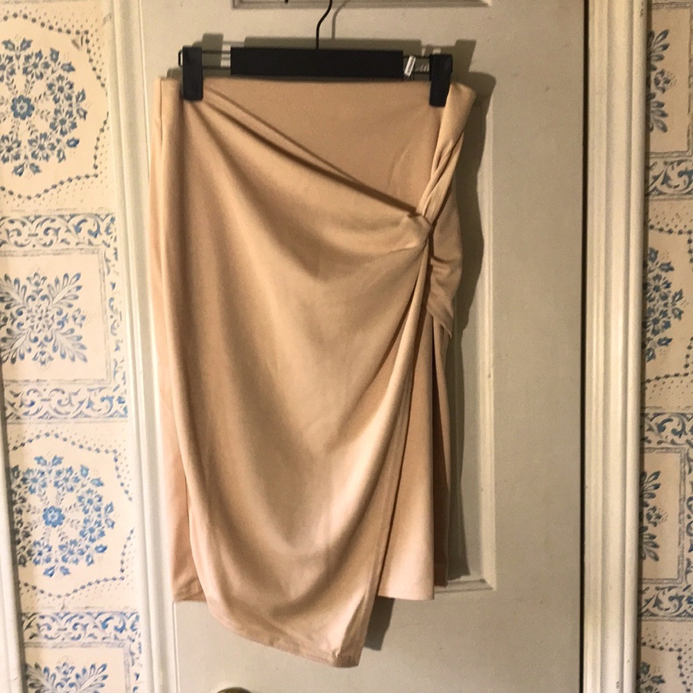 Wrap midi skirt